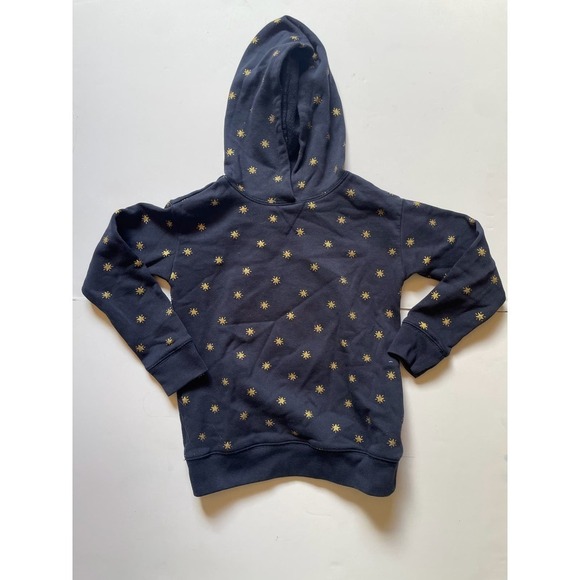 Crewcuts Navy Blue Cotton Blend Sweatsuit with Gold Stars and Hearts • Size S 🗣 - Picture 4 of 6